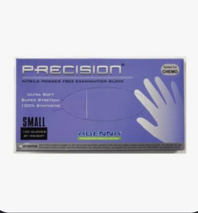 Small, 4 mil, Purple, Precision Nitrile Gloves, 100/Box