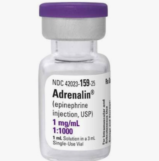 Adrenalin (Epinephrine), Each, 1 mg / mL Single-Dose Vial, NDC: 42023-159-25
