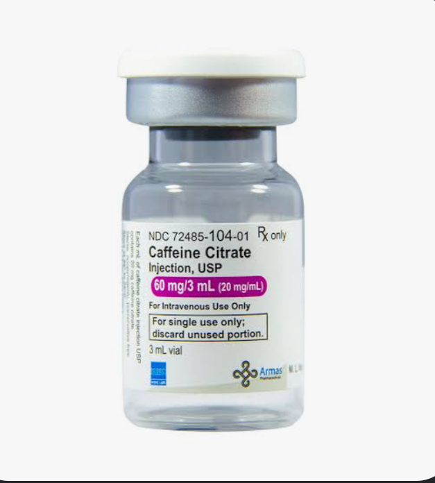Caffeine Cit 20mg / mL Single Dose Vial, 3mL, NDC: 72485-104-01