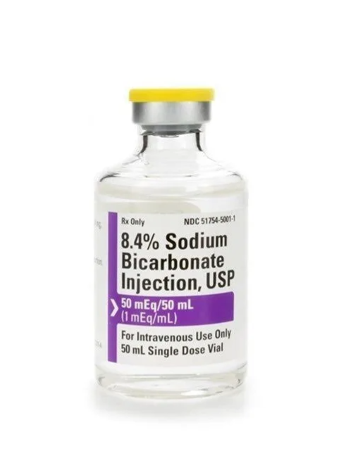 Sodium Bicarbonate, 8.4%, 1 mEq / mL 50 mL Single Dose Vial, Preservative Free, NDC: 0409-6625-22