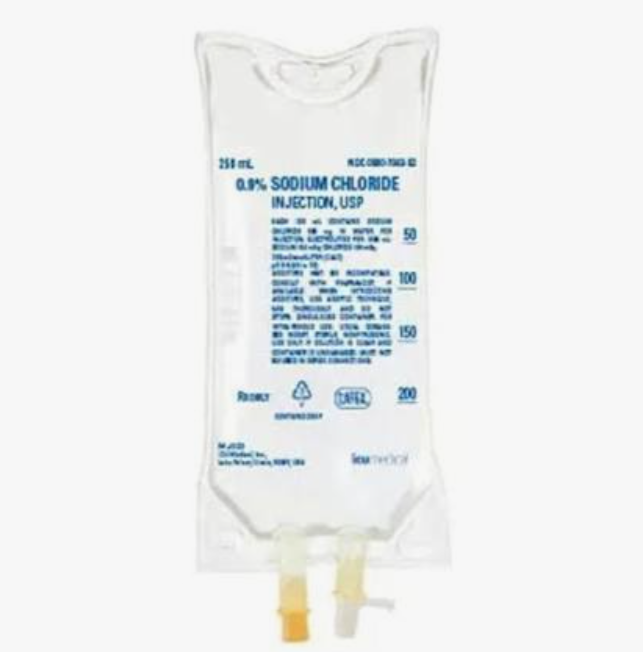 250 mL, 0.9% Sodium Chloride (NS), ICU Med, 24/Box, NDC: 0990-7983-02