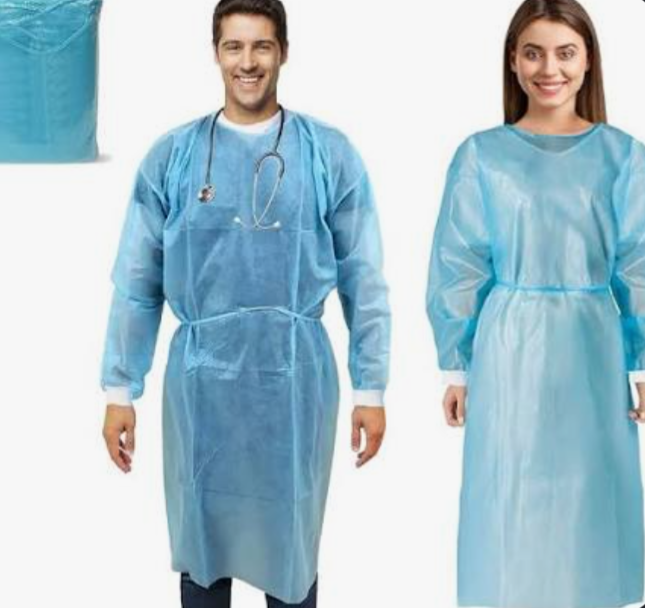 Pharmachoice PP/PE Isolation Gown Blue, Level 2, LG, 10/PK