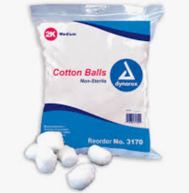 Medium Cotton Balls, Bag of 2,000