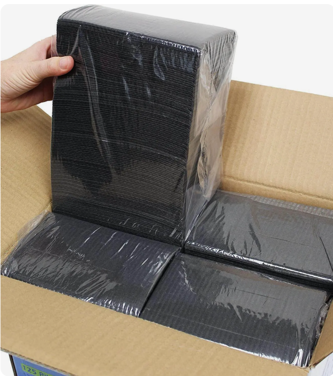 Patient Bib, 500/Box, 13" x 18" Black
