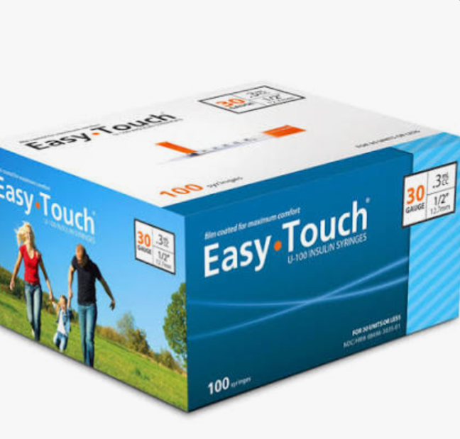 0.3mL, 30G x 0.5", Insulin Syringes, EasyTouch