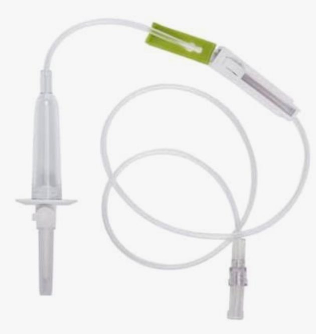 34", 15 Drops/mL, Box/50 Secondary Set w/ IV Set Hanger, Secure Lock