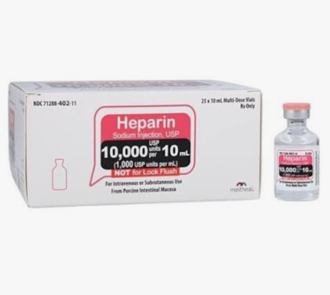 Heparin Sodium Injection 10000 Units/10 mL MDV, NDC: 71288-0402-10, Each