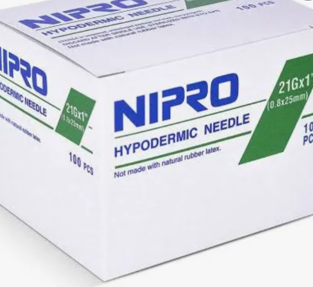Syringes 10 mL Luer-Lock with 21G x 1" Hypodermic Needle, Box/100