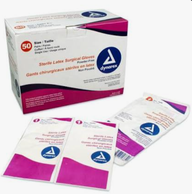 6, Surgical Gloves, 50 Pairs