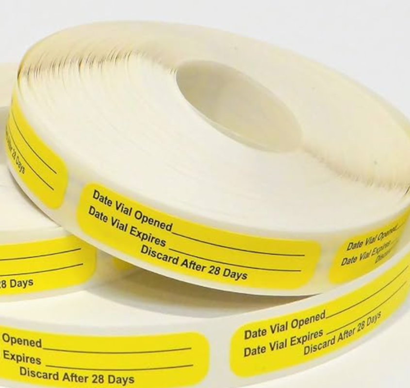Date Vial Opened Labels, Pack/1000