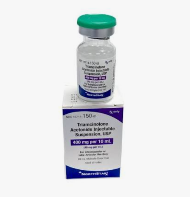 Triamcinolone Acetonide (Kenalog) Injection, 40 mg / mL, 10 mL Multi-Dose Vial NDC: 16714-0150-01