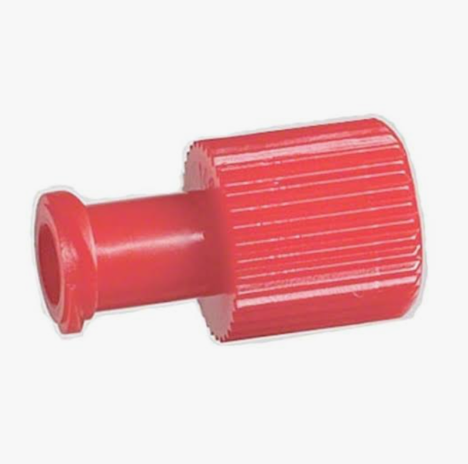 Replacement Caps, Box/100, Red Luer Cap w/ Male and Female End, BBraun
