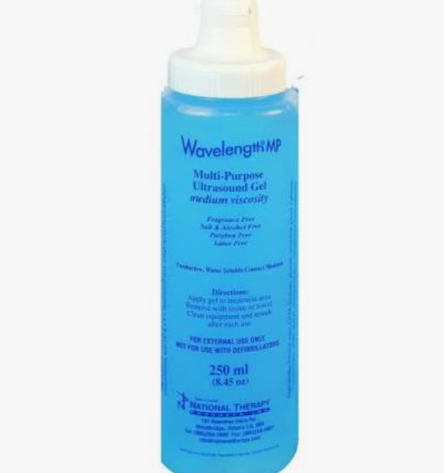 Ultrasound Gel, Blue, 250 mL, 12/BX, Wavelength