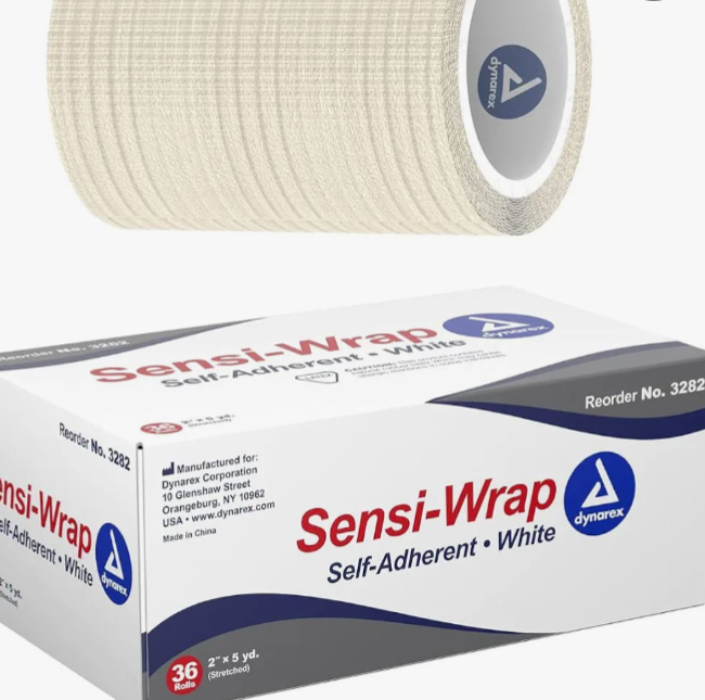 2" x 5 yds, White, Sensi Wrap, Self-Adherent (Coban), Box/36