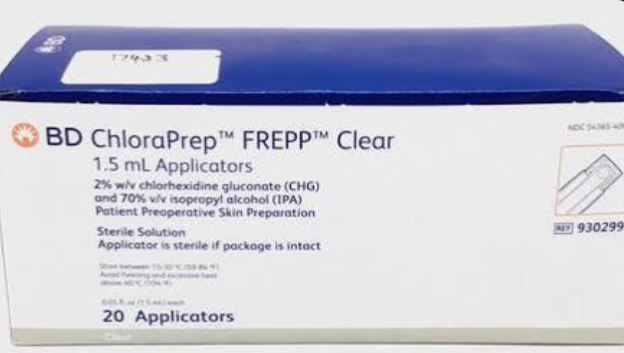 BD ChloraPrep Clear 1 mL Applicator with Sterile Solution, Each