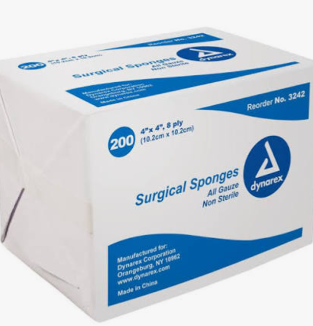 Gauze, Non-Sterile, 2"x 2" 12 Ply, 200/Pack