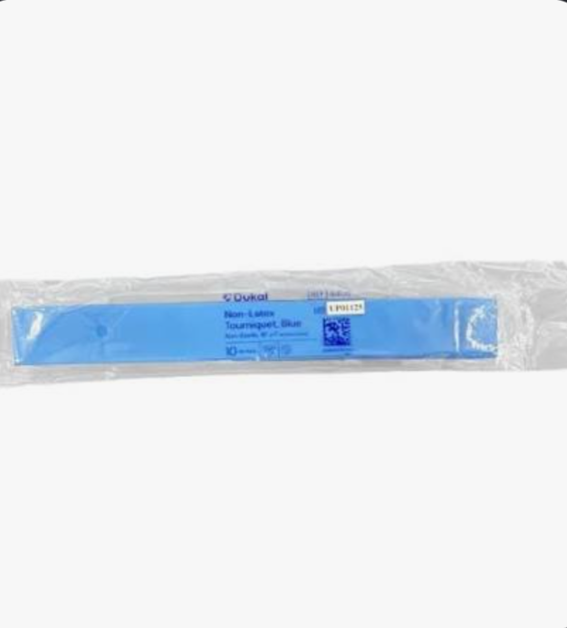 1" x 18", Box/100, Tourniquet, Blue, Flat, Non-Latex