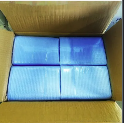 Patient Bib, 500/Box, 13" x 18" Blue