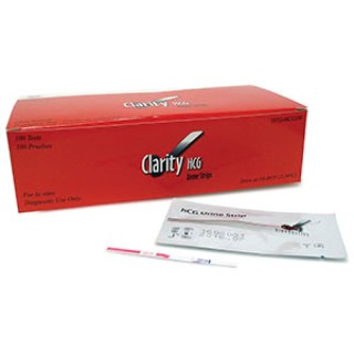 Clarity HCG Test Strips, CLIA Waived, Box/100