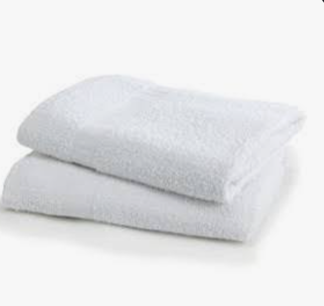 Blended Terry Bath Towel, White, 24" x 48", 8 lb., 12/Pack