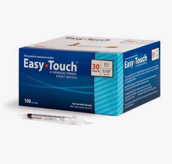 0.3mL, 30G x 5/16", Insulin Syringes, EasyTouch